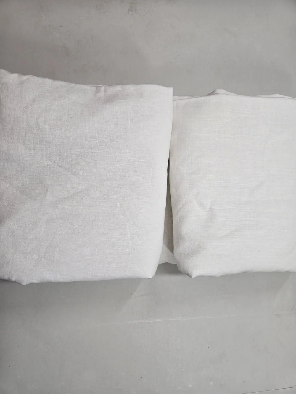 QUINCE Set Of 2 48x96 European Linen True Blackout Curtains White 0467